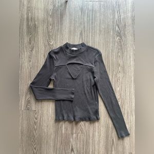 Express “One Eleven” Cut Out Long Sleeve Top